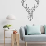 Geometric Stag Wall Art Modern Deer Wall Decor