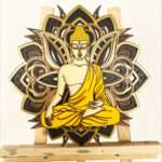 Meditating Buddha Multilayer Wooden Wall Art